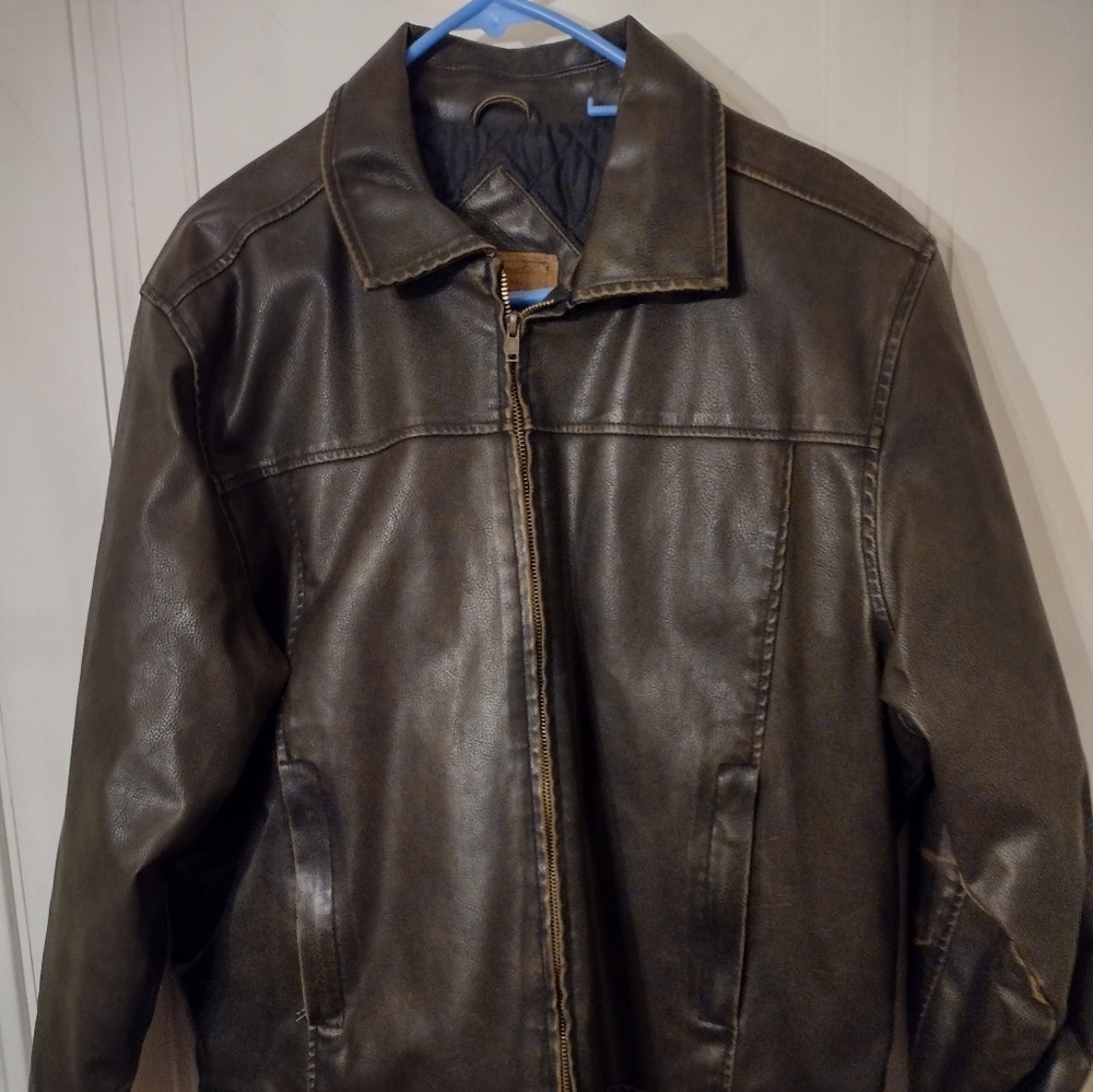 Men's leather coat
